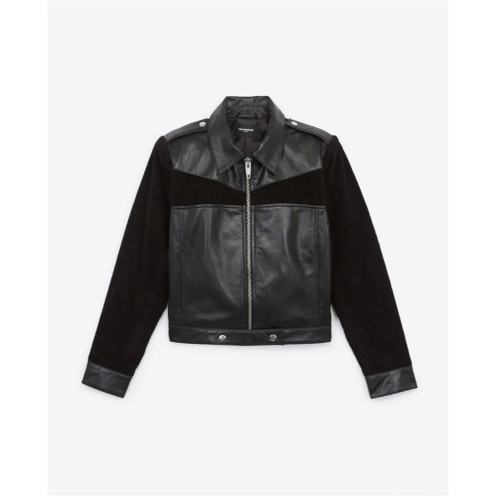THE KOOPLES Biker Jacket With Velvet Insert